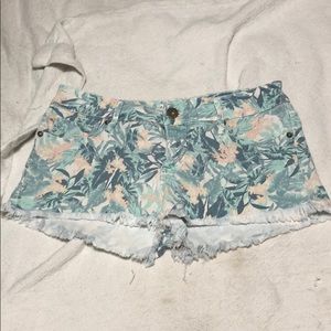 BullHead Floral Jean Shorts